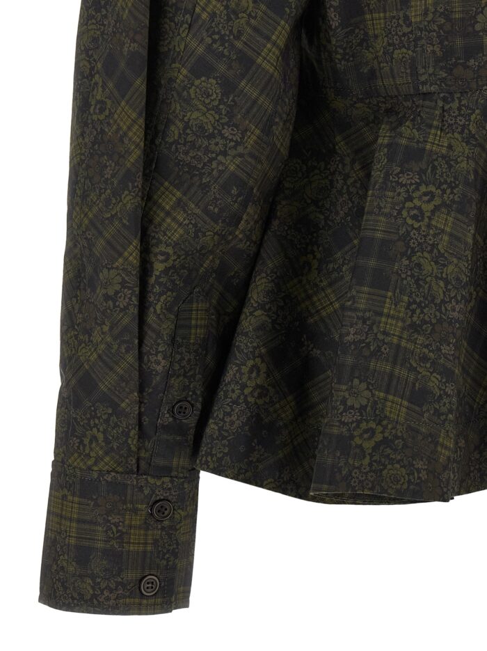 GANNI Floral Tartan Shirt
