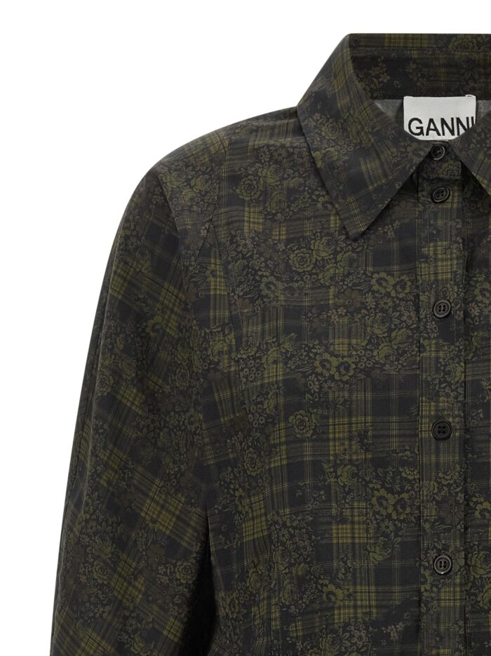 GANNI Floral Tartan Shirt