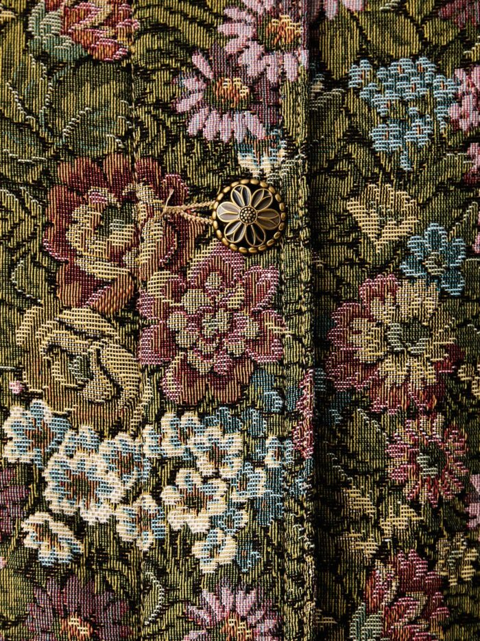 FARM RIO Flower Jacquard Trenchcoat With Logo Patch