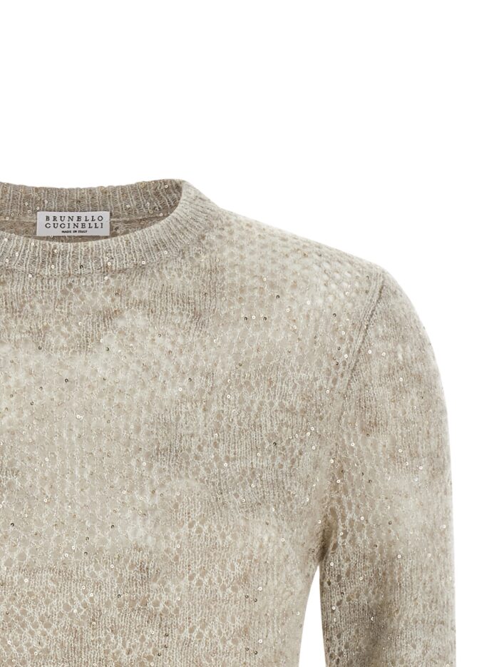 Brunello Cucinelli 'Flower Lace' Sweater