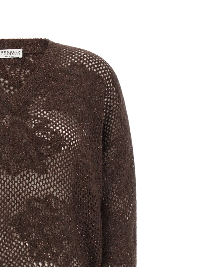 Brunello Cucinelli 'Flower Lace' Sweater
