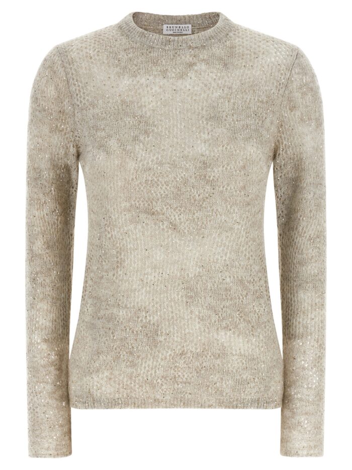 brunello cucinelli 'flower lace' sweater Brunello Cucinelli 'Flower Lace' Sweater