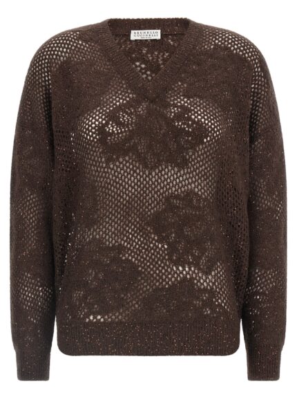 Brunello Cucinelli 'Flower Lace' Sweater