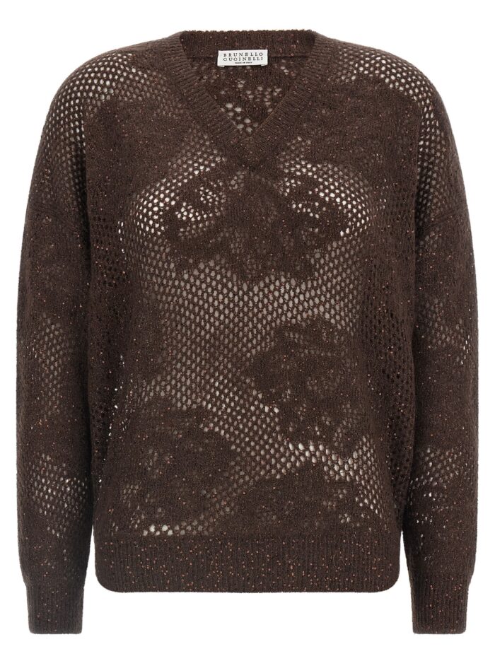brunello cucinelli 'flower lace' sweater Brunello Cucinelli 'Flower Lace' Sweater