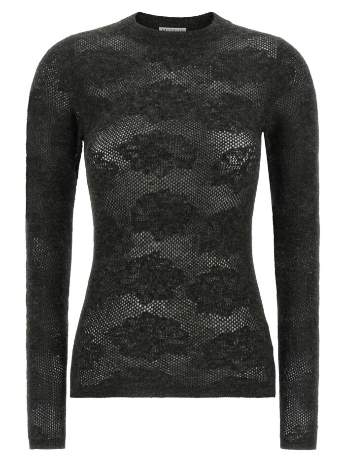 Brunello Cucinelli 'Flower Lace' Sweater