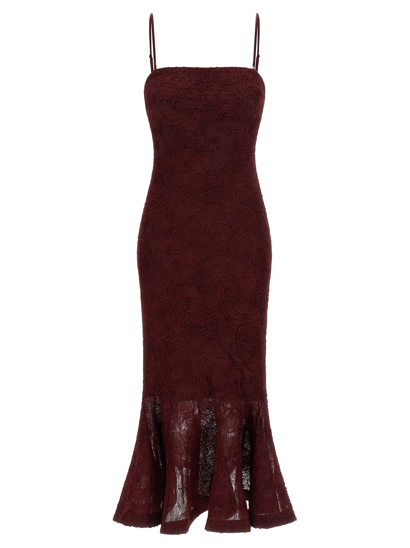 ROTATE BIRGER CHRISTENSEN 'Flower Mesh Flounce' Dress