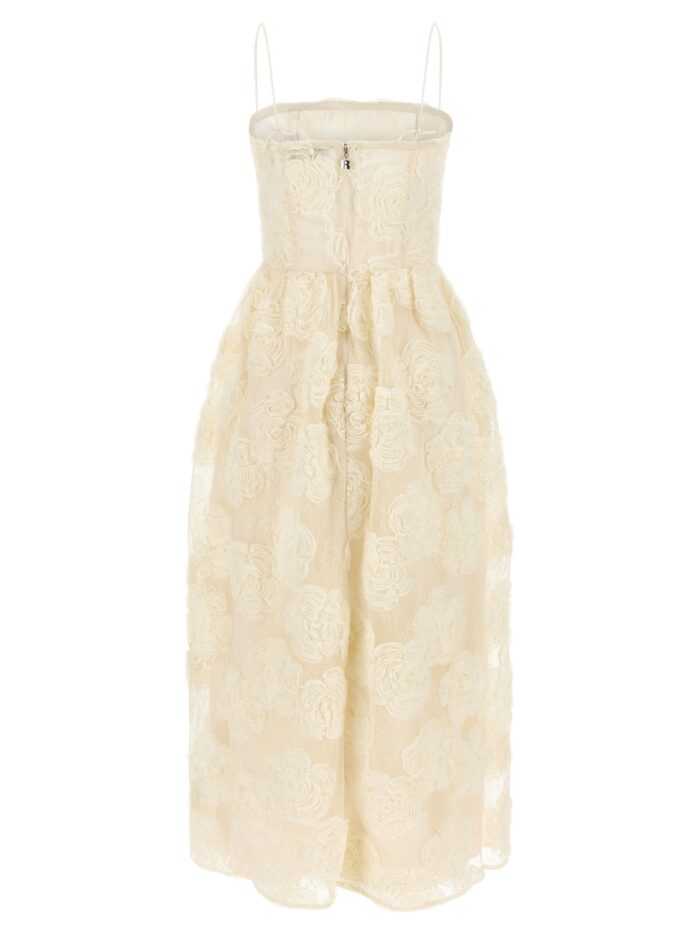 ROTATE BIRGER CHRISTENSEN 'Flower Mesh Midi' Dress