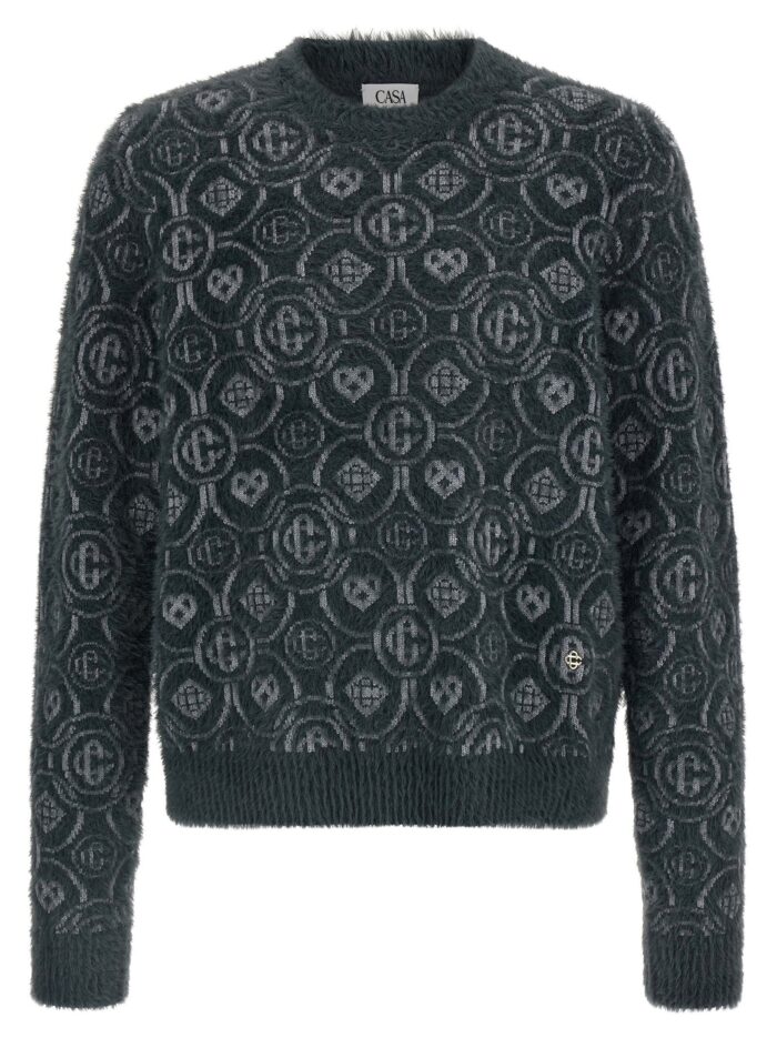 casablanca 'fluffy monogram' sweater CASABLANCA 'Fluffy Monogram' Sweater