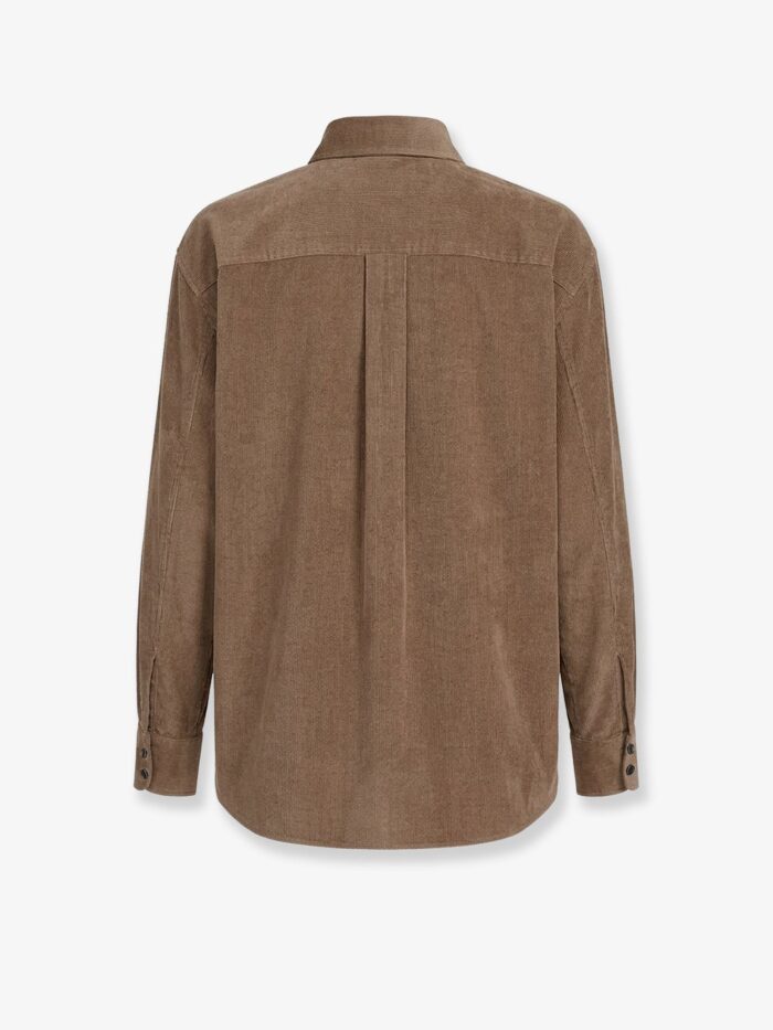 Brunello Cucinelli Fluid Corduroy Shirt With Monili