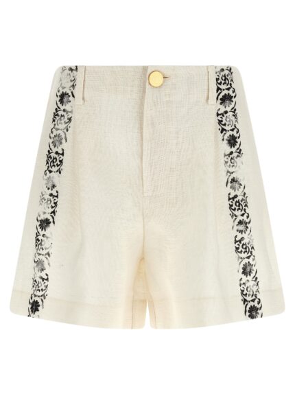 Alberta Ferretti 'Fortuny' Linen Shorts