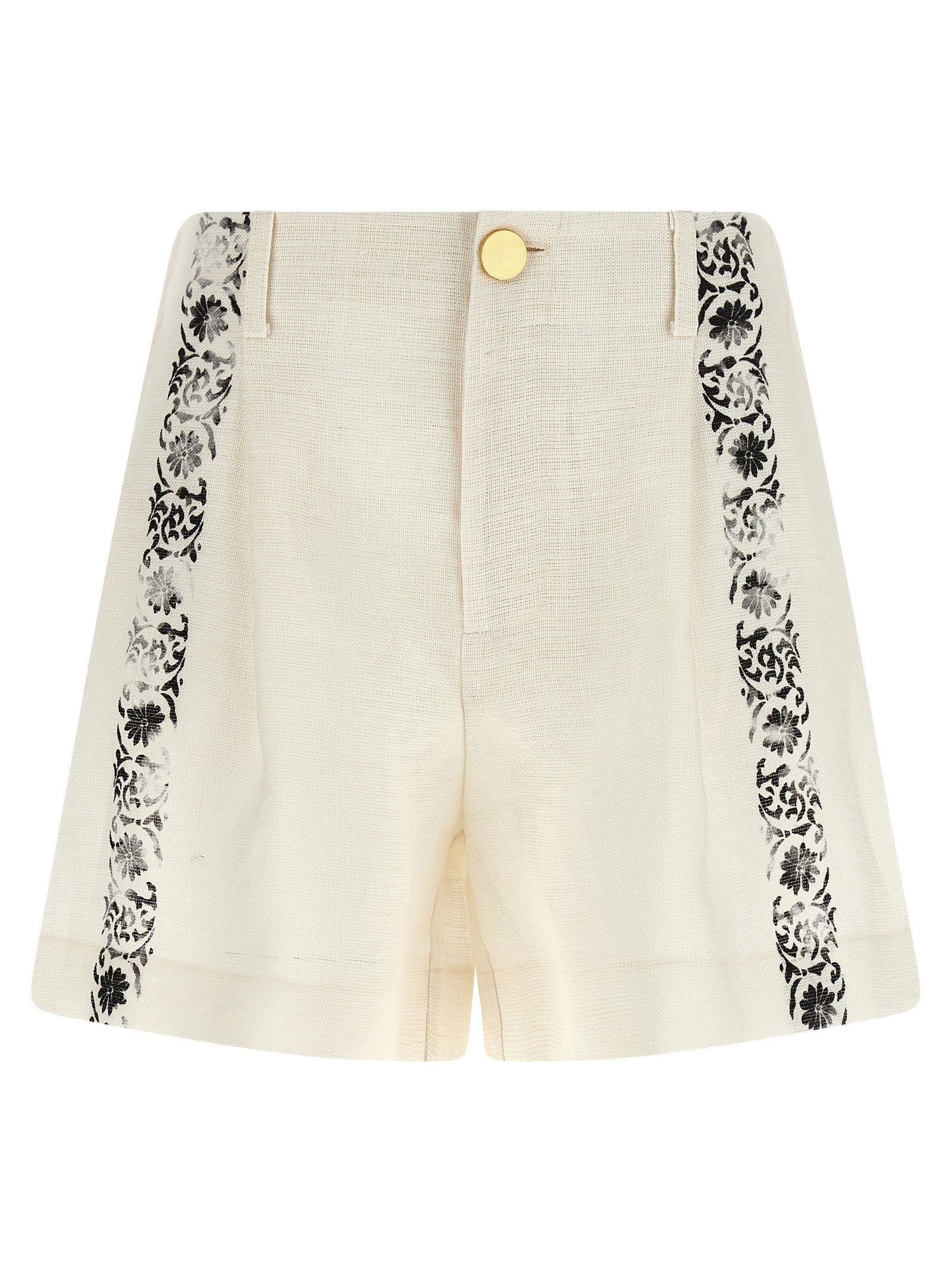 Alberta Ferretti 'Fortuny' Linen Shorts
