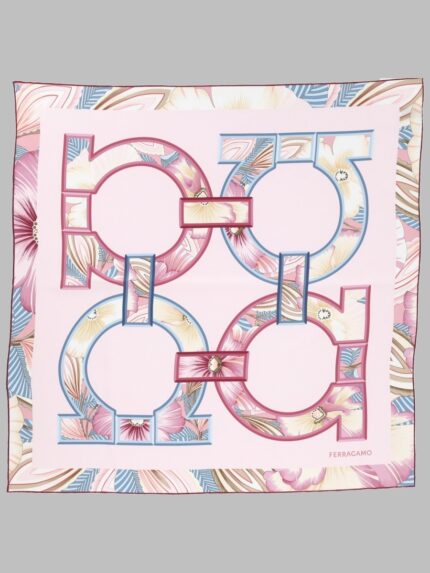 Ferragamo FOULARD A FIORI "GANCINI"