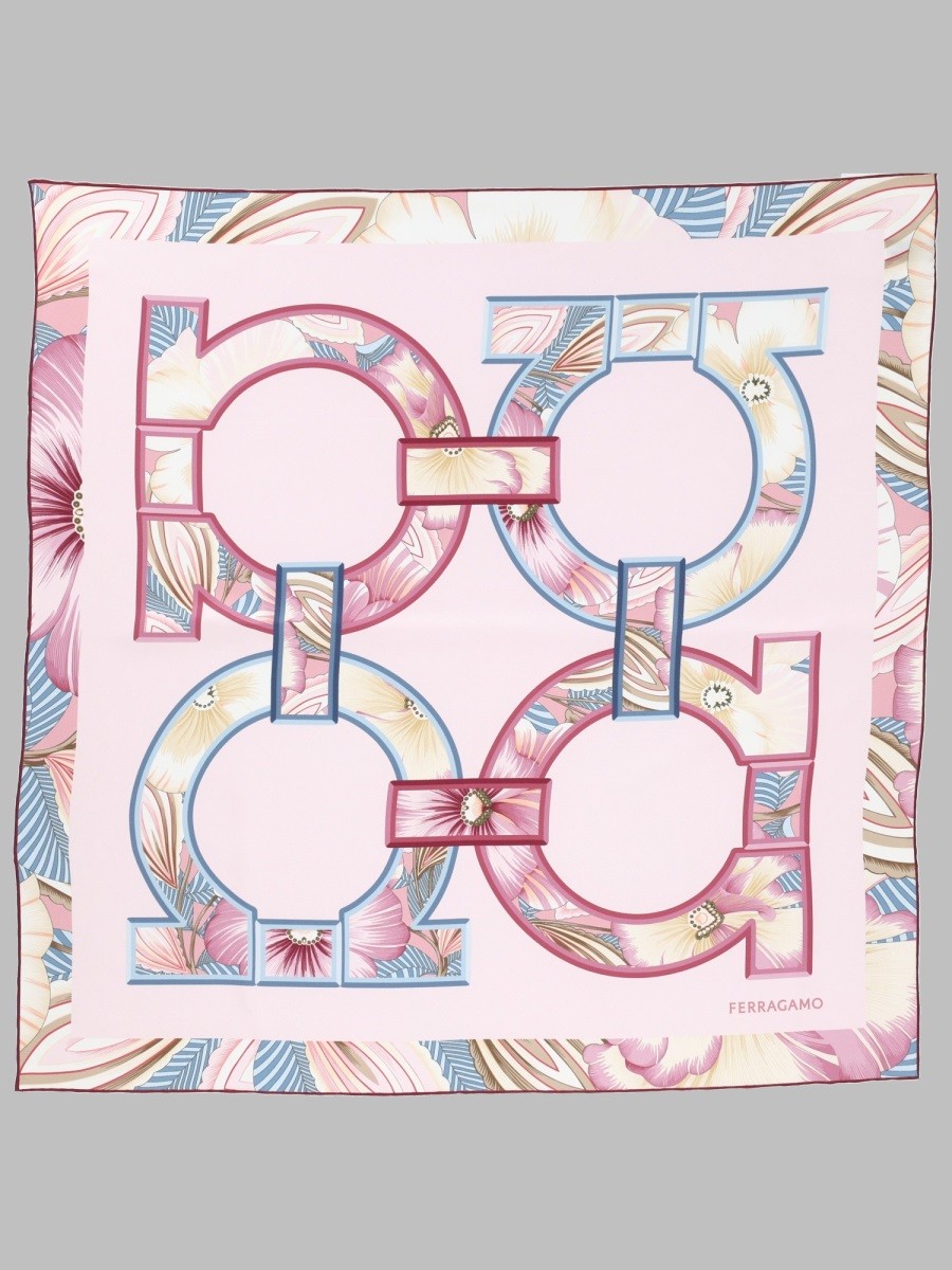 Ferragamo FOULARD A FIORI "GANCINI"