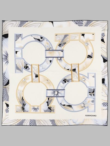 Ferragamo FOULARD A FIORI "GANCINI"