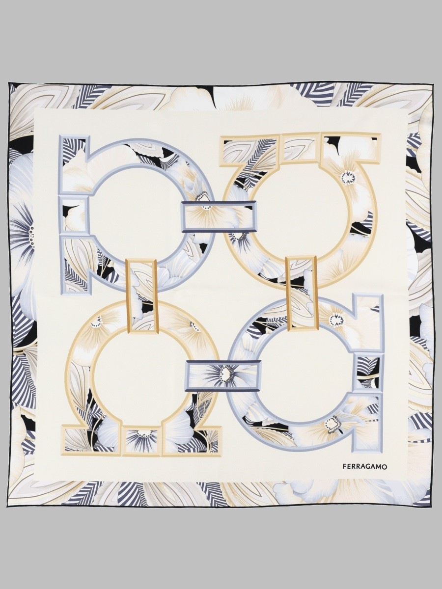 Ferragamo FOULARD A FIORI "GANCINI"