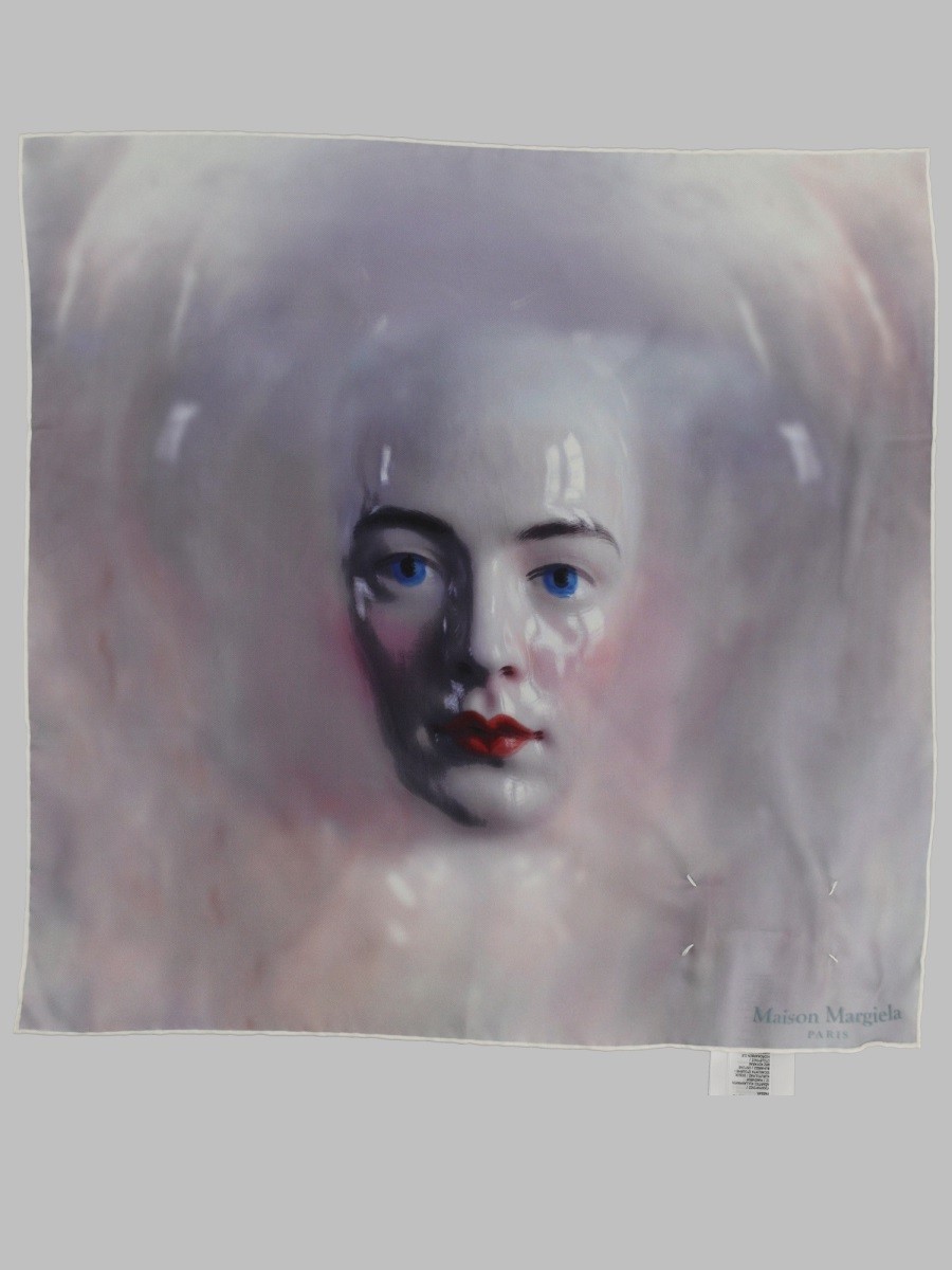 Maison Margiela Foulard In Seta Con Stampa