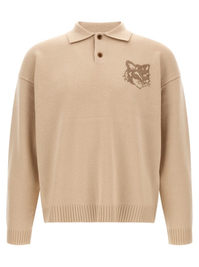 maison kitsune 'fox head intarsia' sweater Maison Kitsune 'Fox Head Intarsia' Sweater