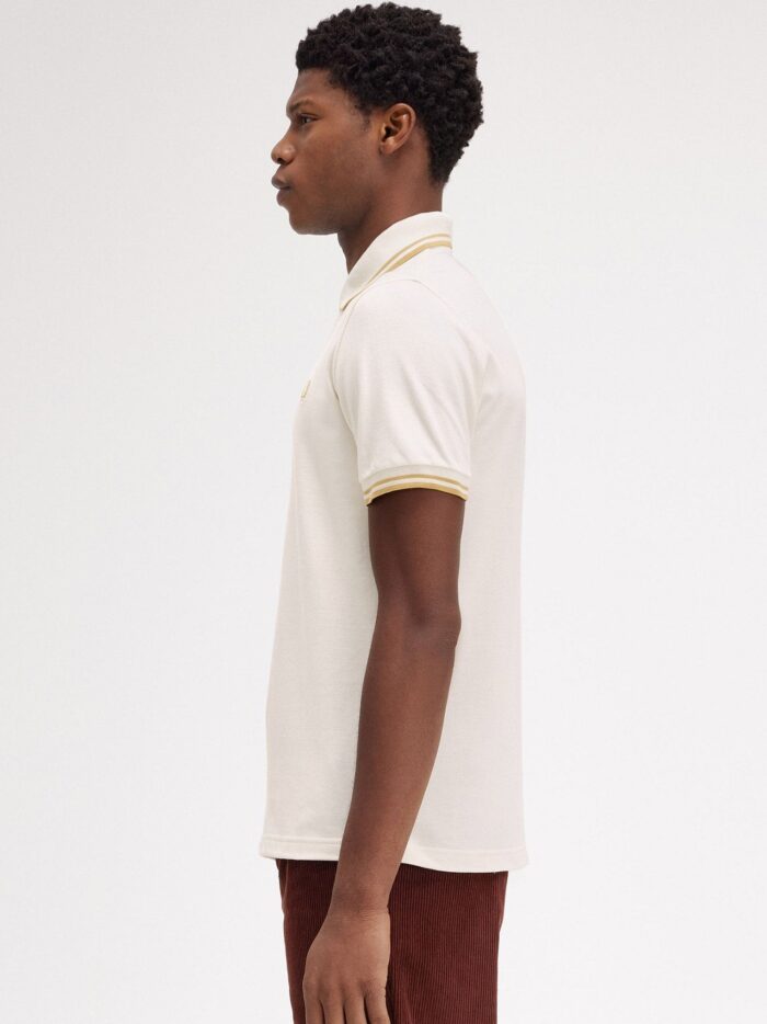 FRED PERRY Cotton Polo Shirt With Contrasting Logo Embroidery