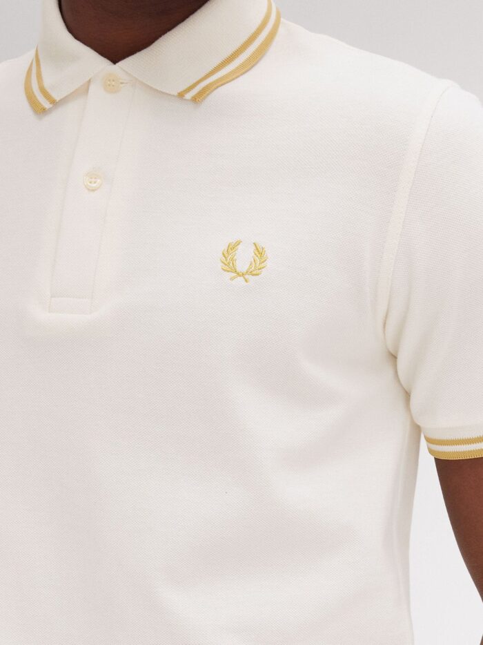 FRED PERRY Cotton Polo Shirt With Contrasting Logo Embroidery