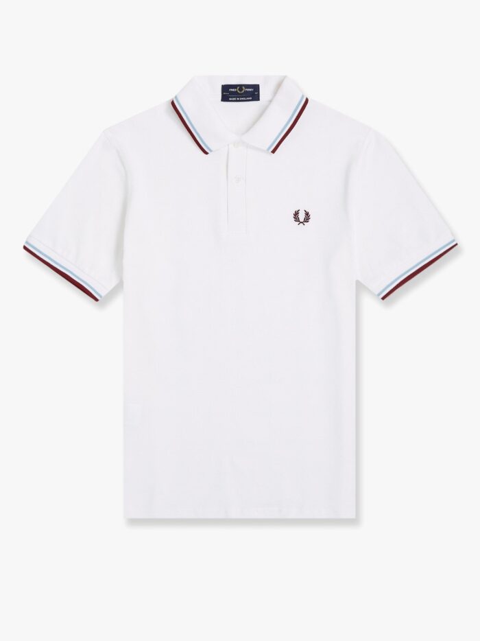 FRED PERRY Cotton Polo Shirt With Contrasting Logo Embroidery