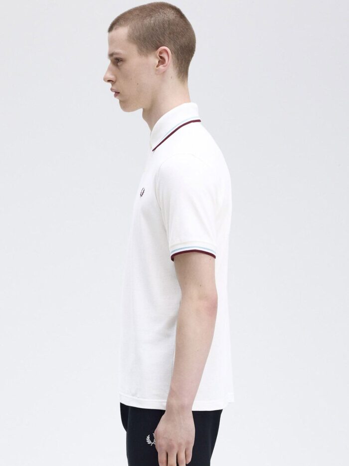 FRED PERRY Cotton Polo Shirt With Contrasting Logo Embroidery