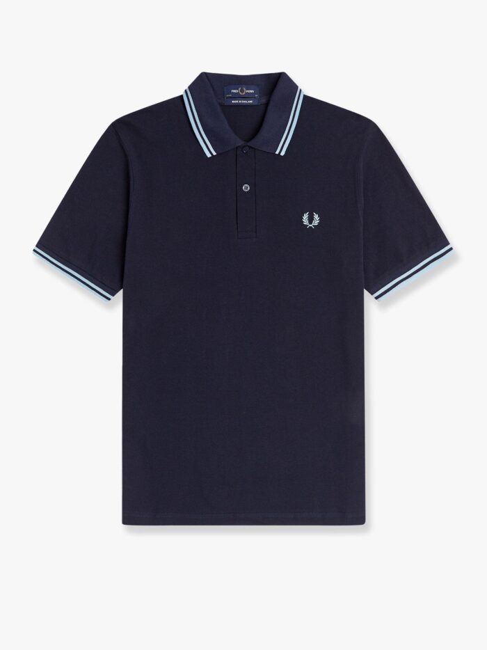 FRED PERRY Cotton Polo Shirt With Contrasting Logo Embroidery