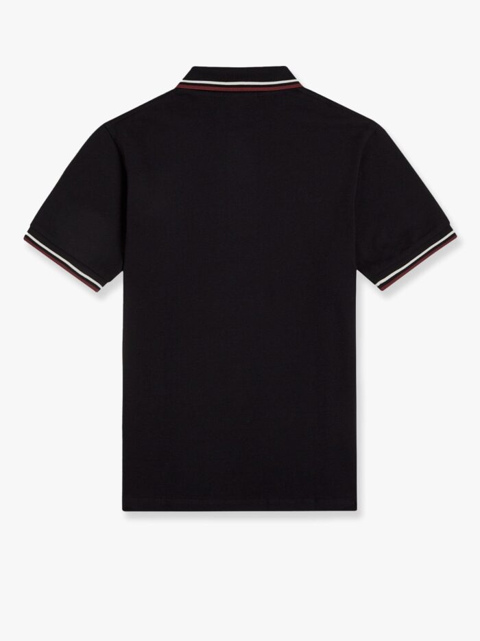 FRED PERRY Cotton Polo Shirt With Contrasting Logo Embroidery