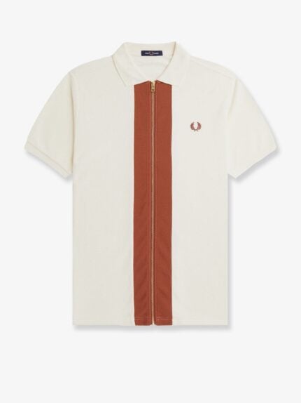 FRED PERRY Cotton Polo Shirt With Zip