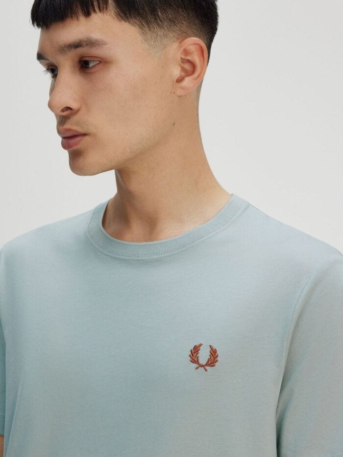 FRED PERRY Cotton T-shirt With Logo Embroidery