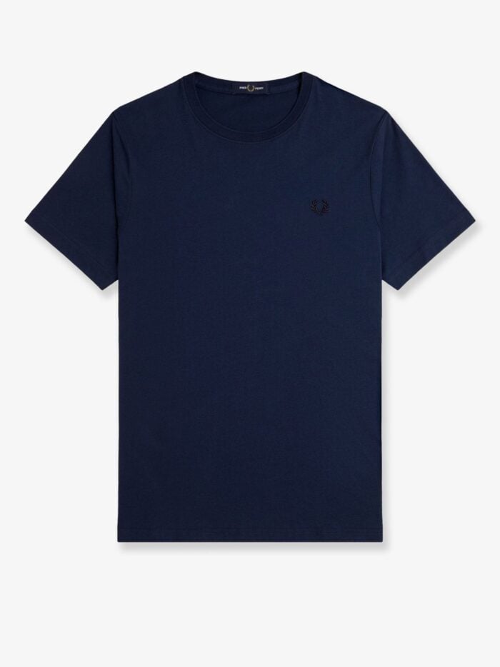 FRED PERRY Cotton T-shirt With Logo Embroidery