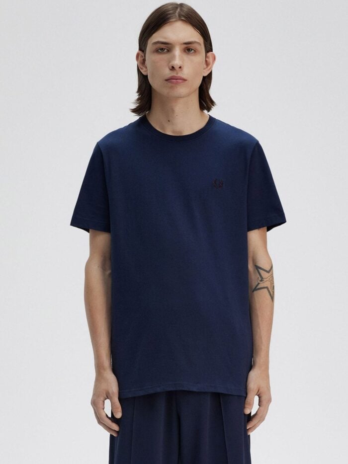 FRED PERRY Cotton T-shirt With Logo Embroidery