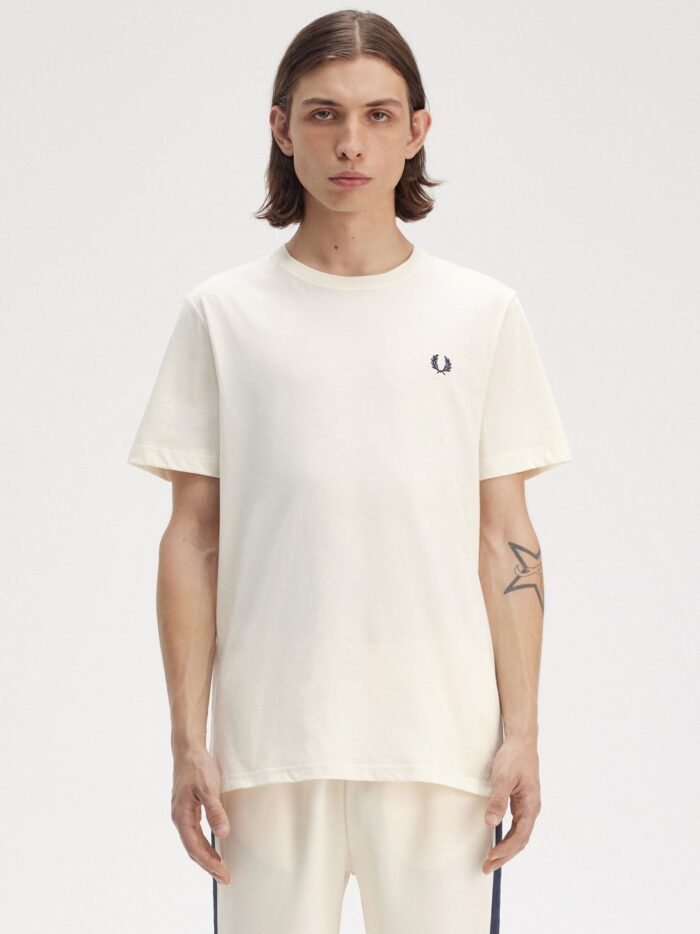 FRED PERRY Cotton T-shirt With Logo Embroidery