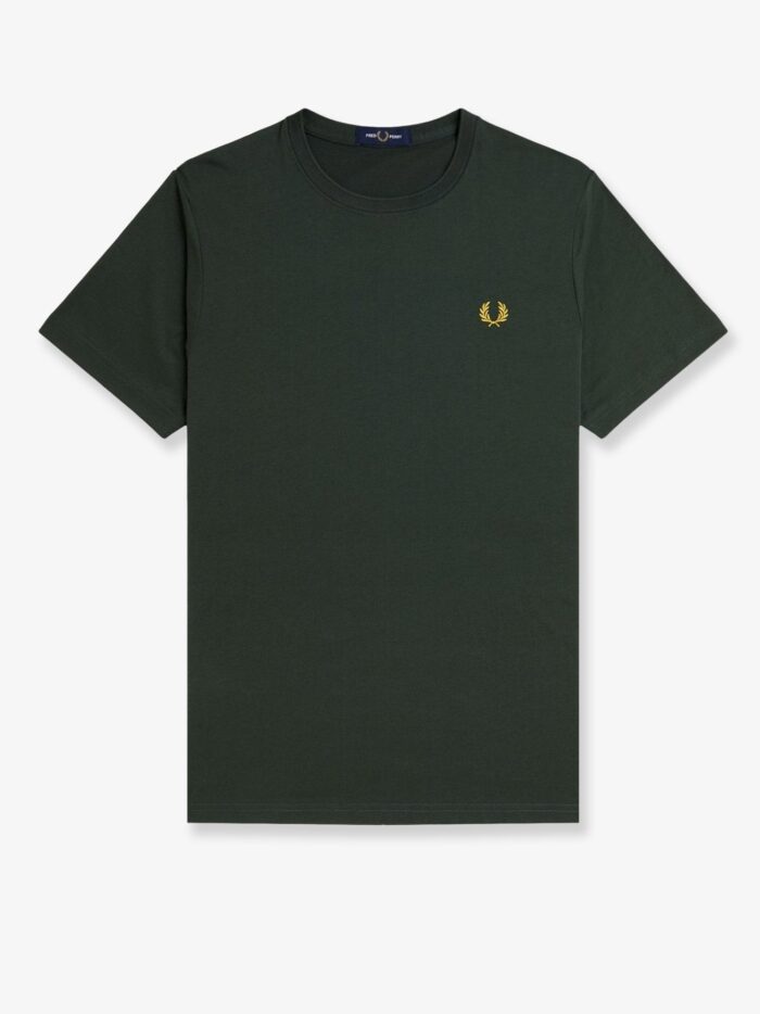 FRED PERRY Cotton T-shirt With Logo Embroidery