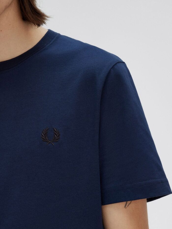 FRED PERRY Cotton T-shirt With Logo Embroidery