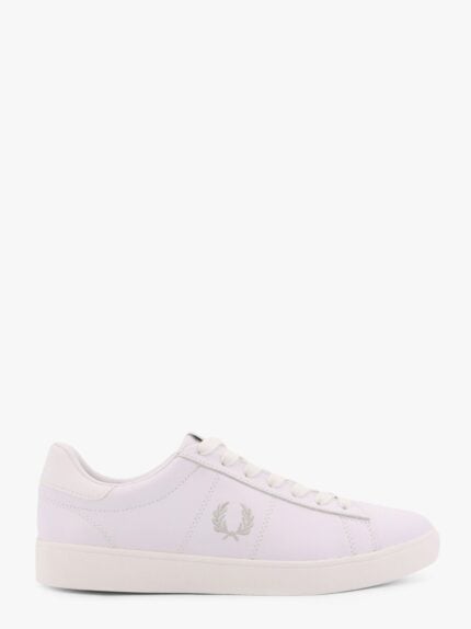 FRED PERRY Leather Sneakers With Lateral Embroidery