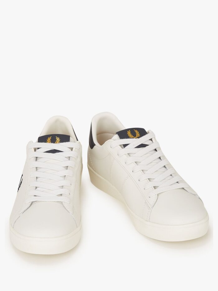 FRED PERRY Leather Sneakers With Lateral Embroidery
