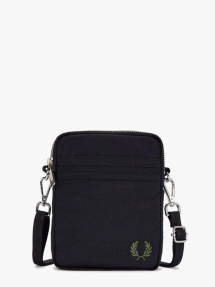 FRED PERRY Nylon Shoulder Bag With Logo Embroidery