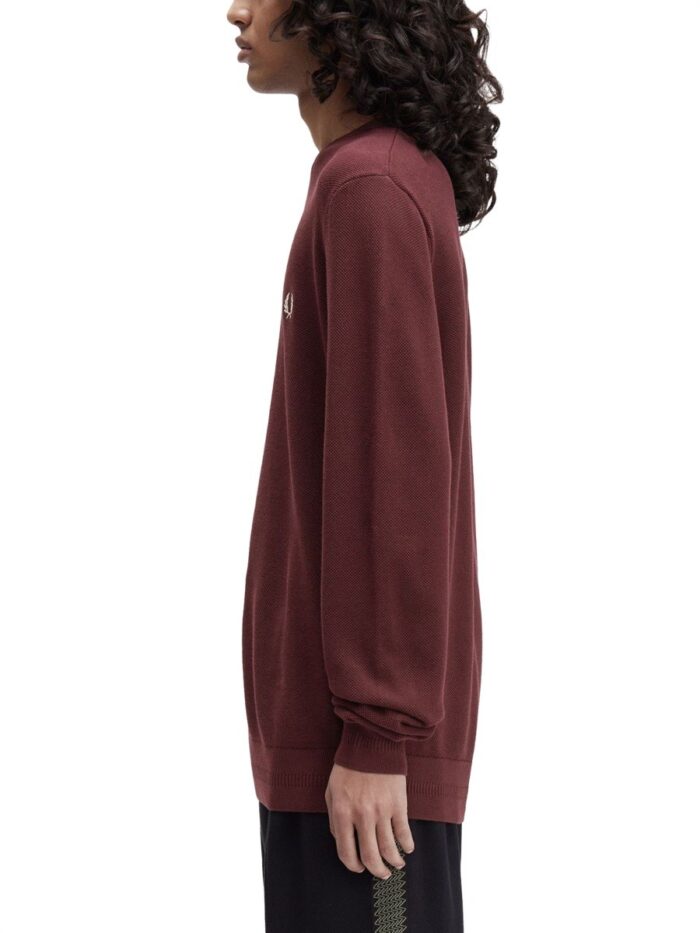 FRED PERRY PIQUE SWEATER WITH LOGO