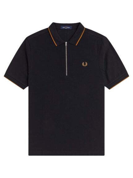 FRED PERRY POLO CON ZIP E LOGO