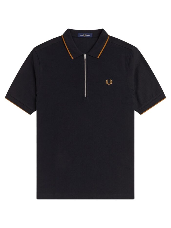 FRED PERRY POLO CON ZIP E LOGO