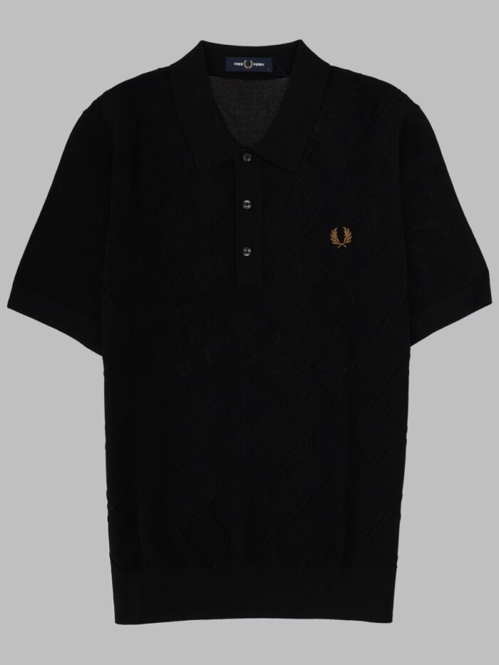 FRED PERRY POLO IN MAGLIA CON LOGO