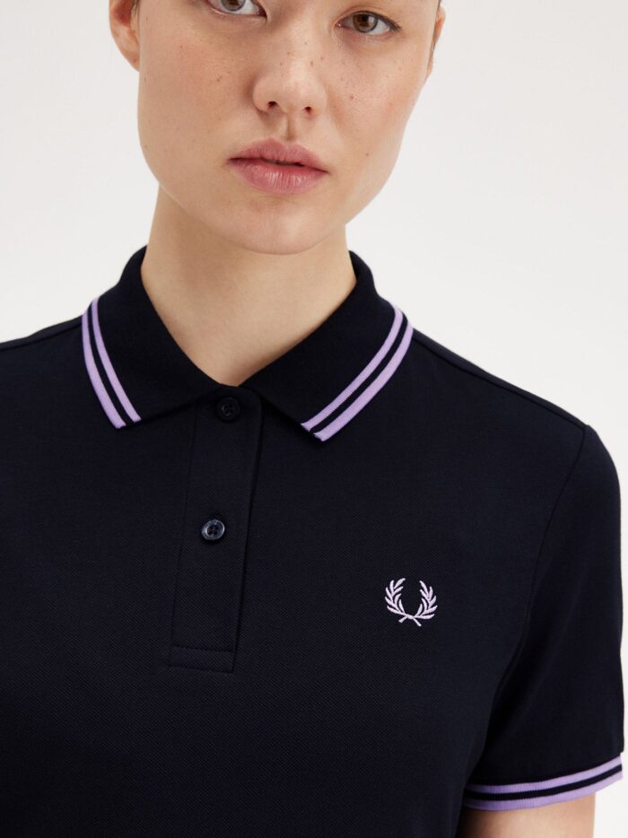 FRED PERRY Stretch Cotton Polo Dress With Contrasting Profiles