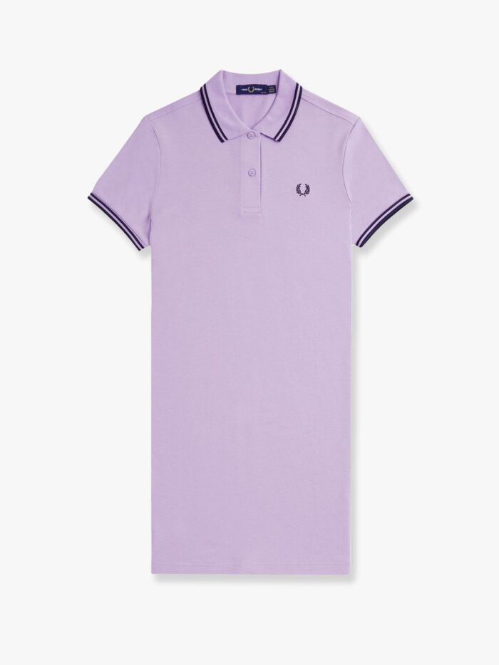 FRED PERRY Stretch Cotton Polo Dress With Contrasting Profiles