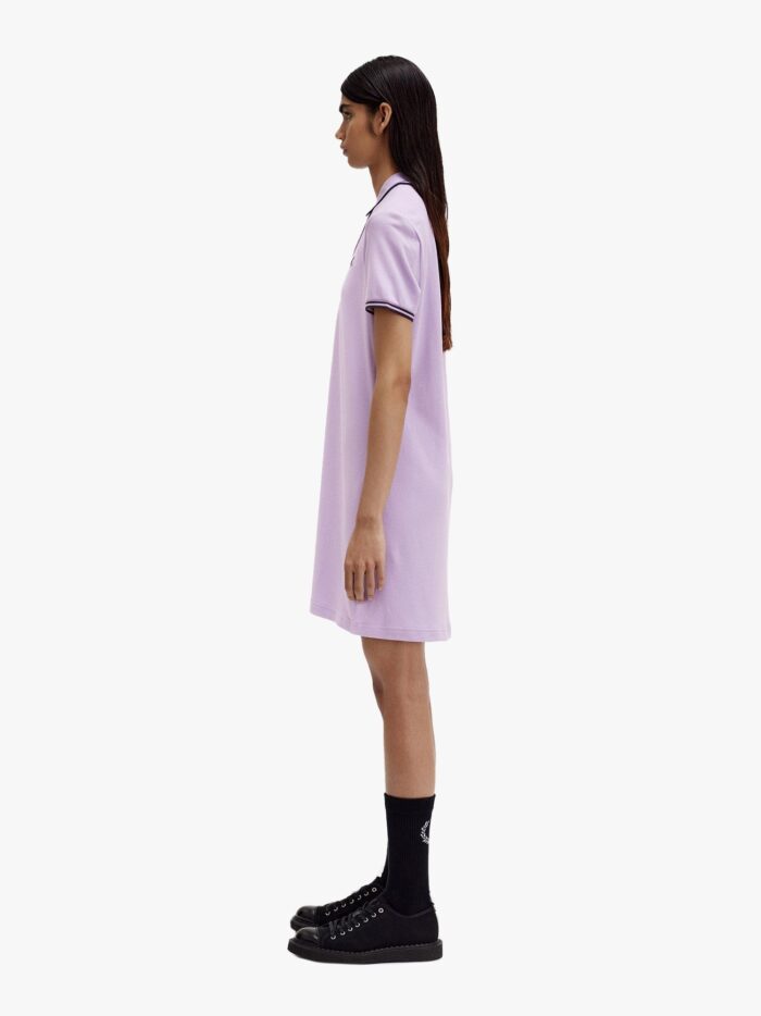 FRED PERRY Stretch Cotton Polo Dress With Contrasting Profiles