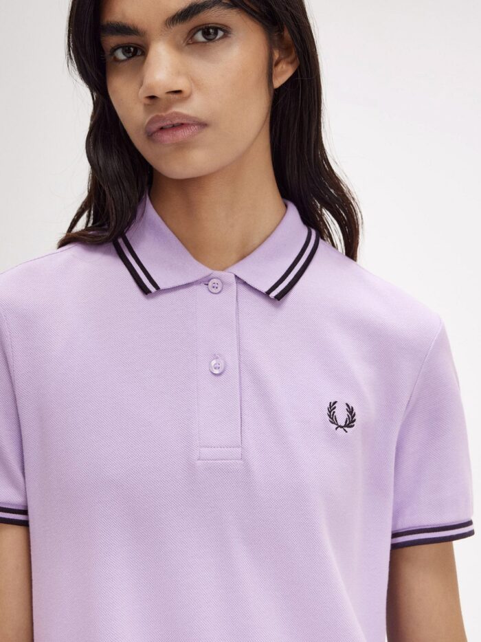 FRED PERRY Stretch Cotton Polo Dress With Contrasting Profiles