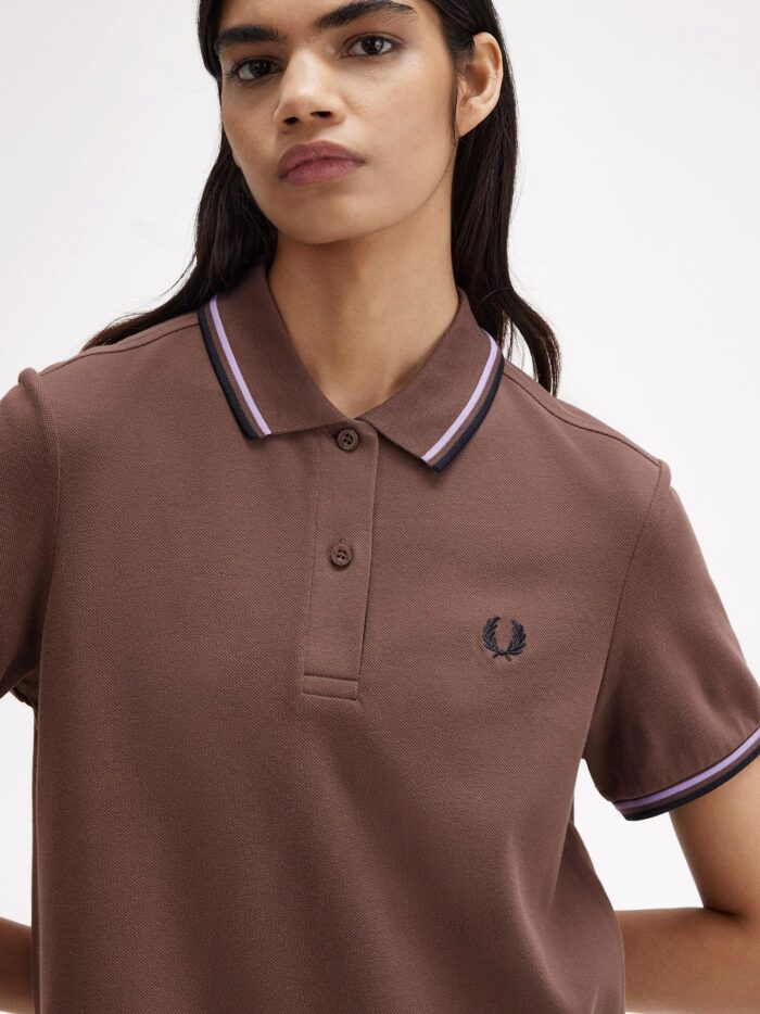 FRED PERRY Stretch Cotton Polo Dress With Contrasting Profiles