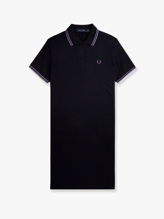 FRED PERRY Stretch Cotton Polo Dress With Contrasting Profiles