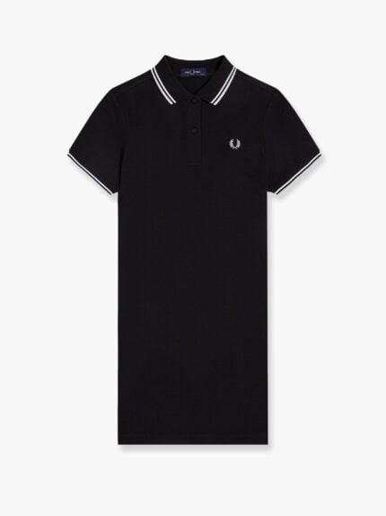 FRED PERRY Stretch Cotton Polo Dress With Contrasting Profiles