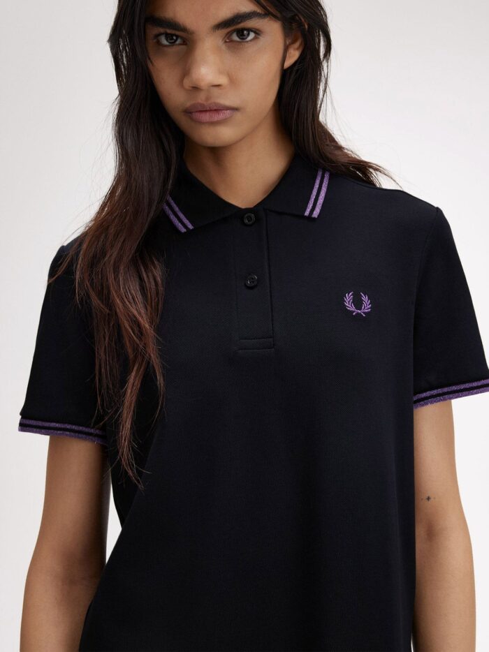FRED PERRY Stretch Cotton Polo Dress With Contrasting Profiles