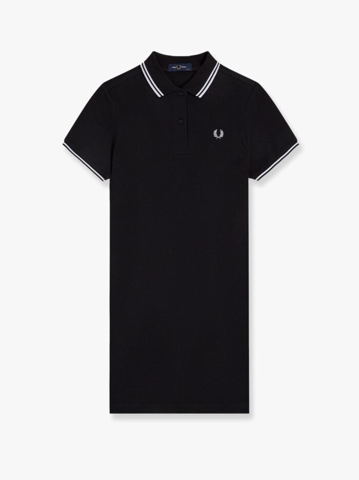 FRED PERRY Stretch Cotton Polo Dress With Contrasting Profiles